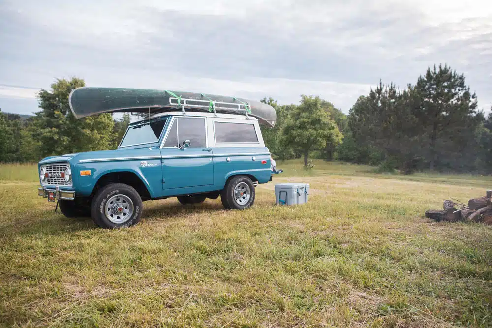 Hard Top Option on Early Bronco is good for carrying a canoe