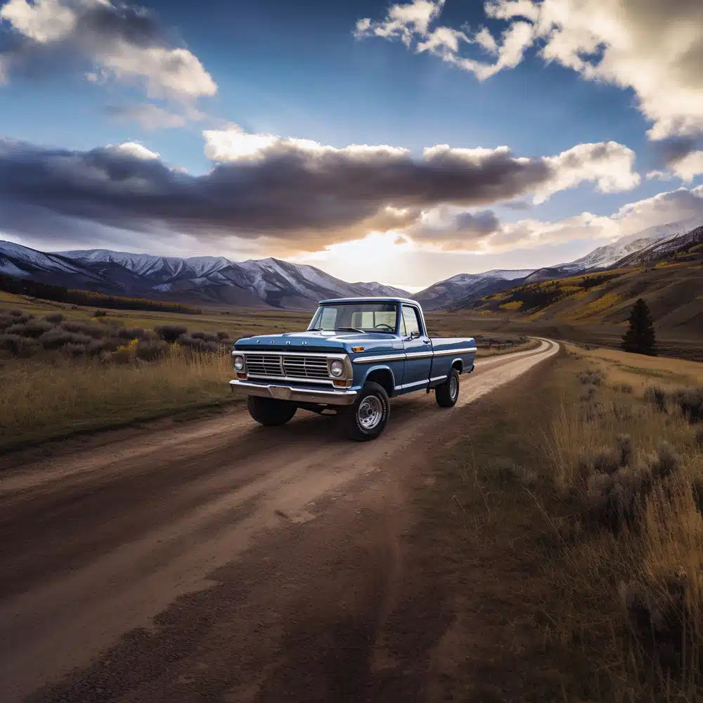 1968 Ford Truck on Dirt Road