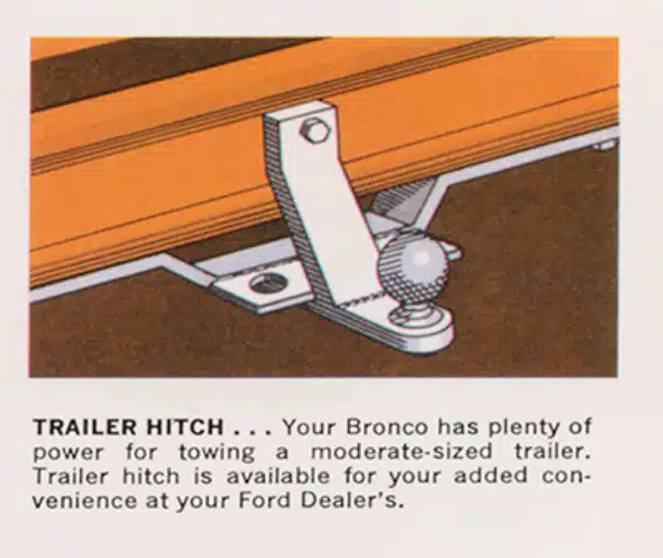 1966 Bronco Manual States That Ford Bronco has Plenty of Power to Tow a moderate sized trailer